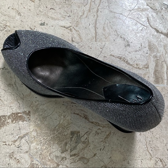 Silver /Black Metallic High Wedge Platform Pump - Picture 8 of 12